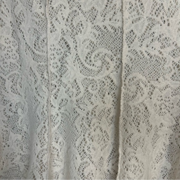 Free People Coffee In The Morning Tunic Sweater Top in Chamoix Cream, Size XS - Picture 6 of 11